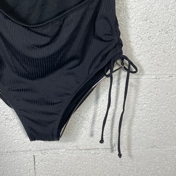 Salt + Cove Women's Ribbed Cinched-Tie 1 Piece Swimsuit, Large - Picture 13 of 13
